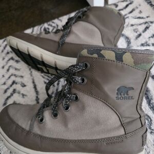 Sorel Kids Camouflage and Brown Boots